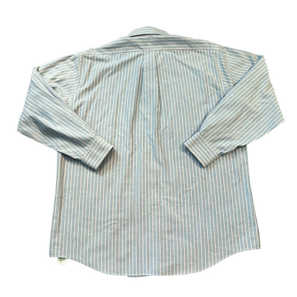 L.L Bean Light Blue/Pink Striped Button-Down Shirt Mens Size 17.5 - 35 - Picture 5 of 5